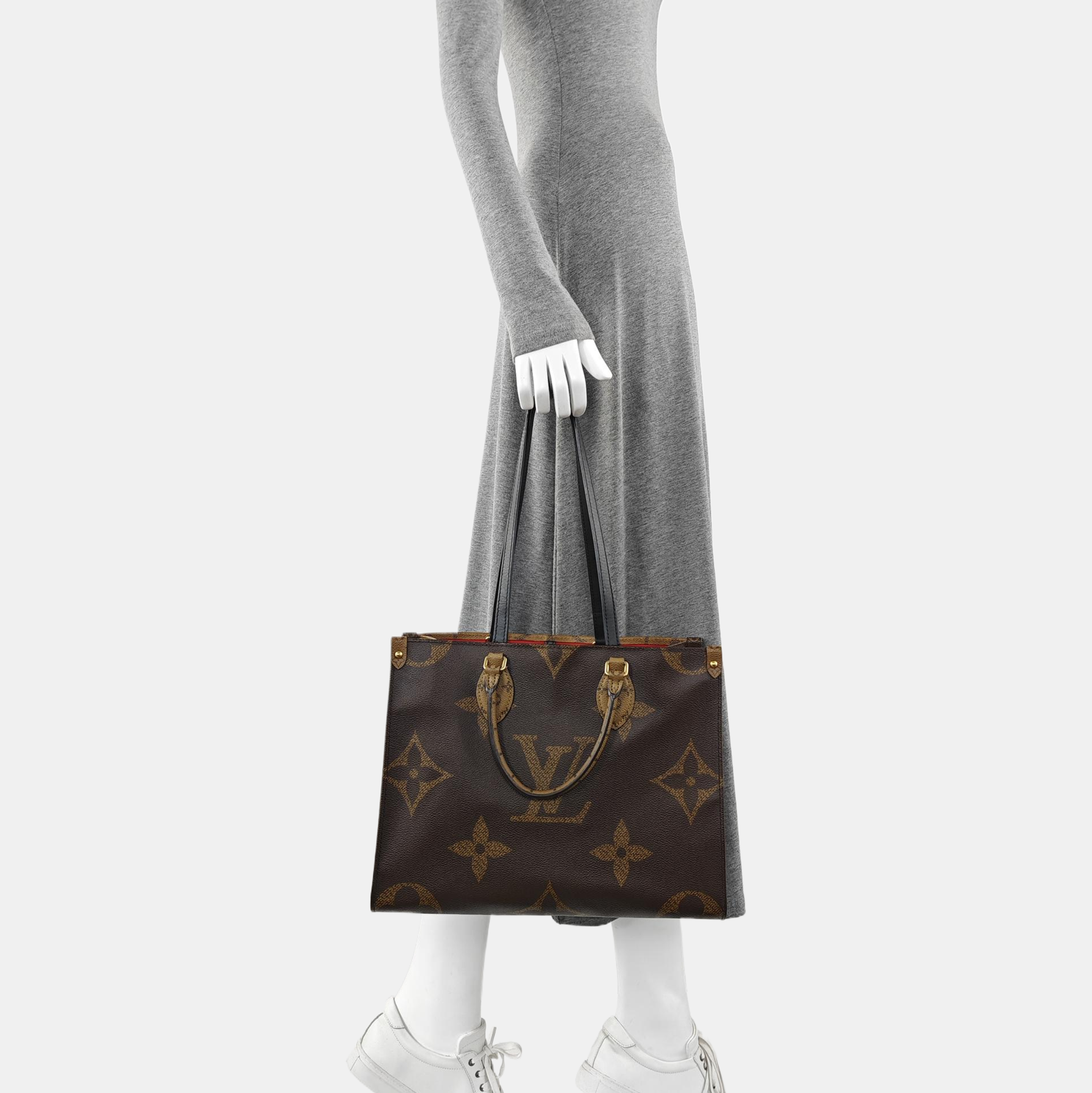 ONTHEGO MM Monogram Coated Canvas Brown