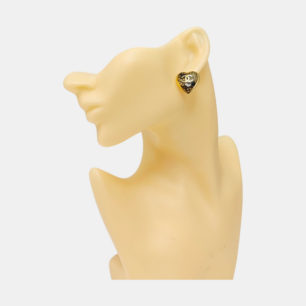 Resin Black Stud Earrings