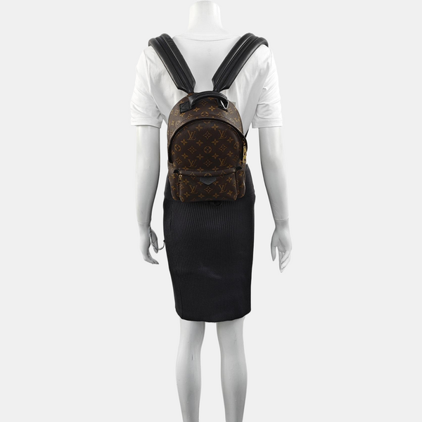 Authenticated pre-owned  PALM SPRINGS PM Monogram Coated Canvas Brown - Backpack at Looply
