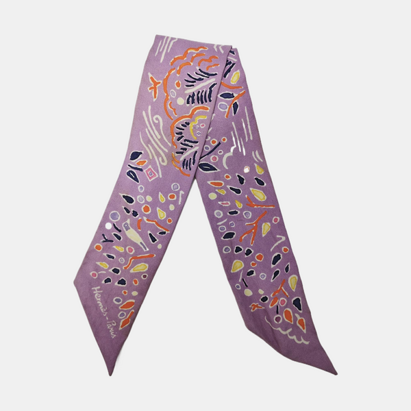 Mulberry Silk Silk Scarf Purple