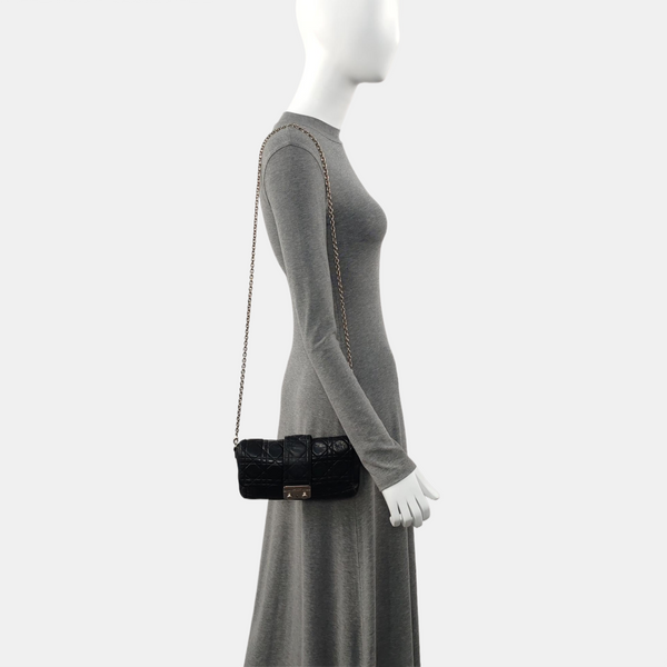 Authenticated pre-owned  Miss Dior Cannage Calfskin Black - Shoulder Bag at Looply