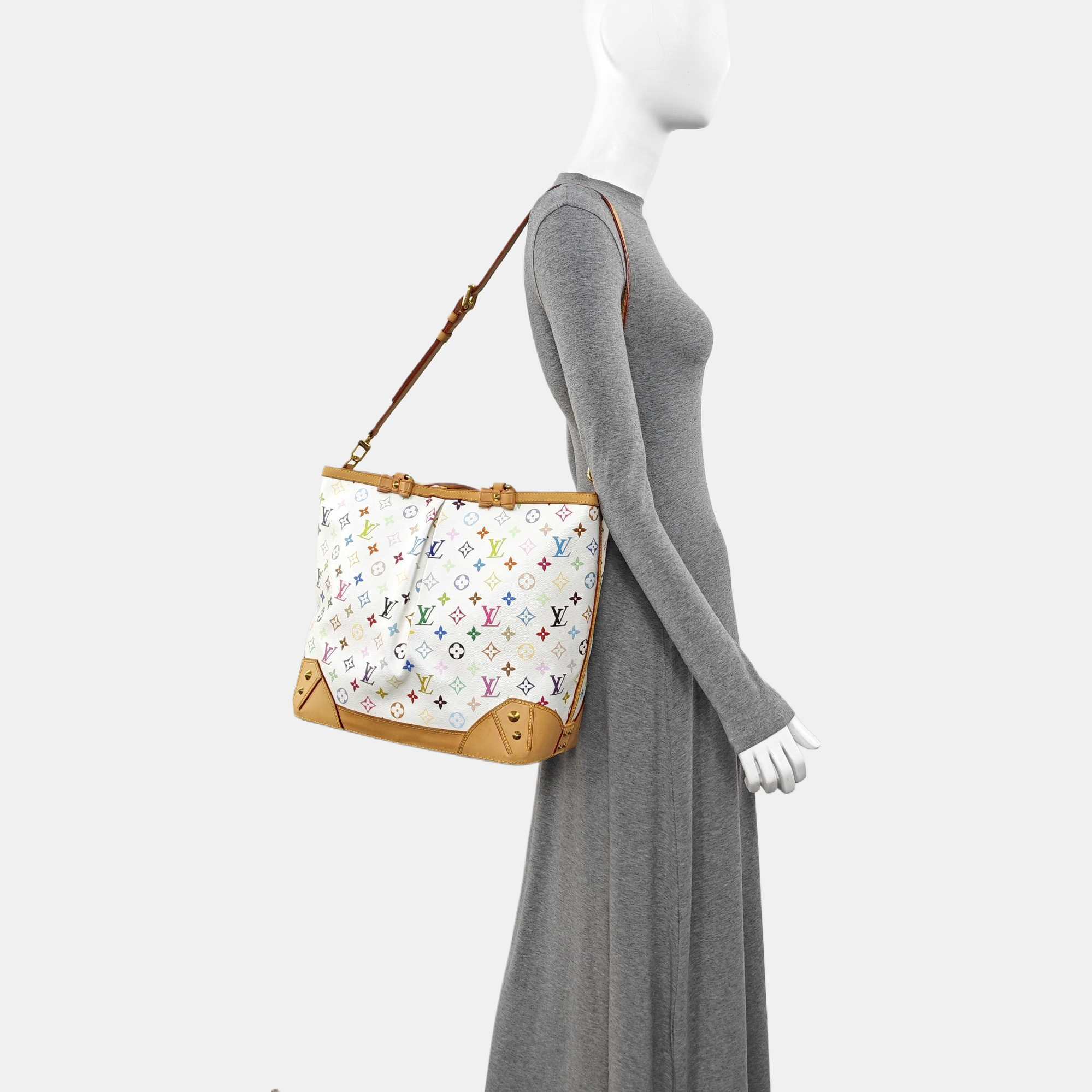 LV × TM SHARLEEN GM Monogram Coated Canvas White