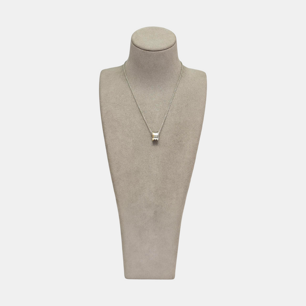 B.ZERO1 18k White Gold Silver Necklace