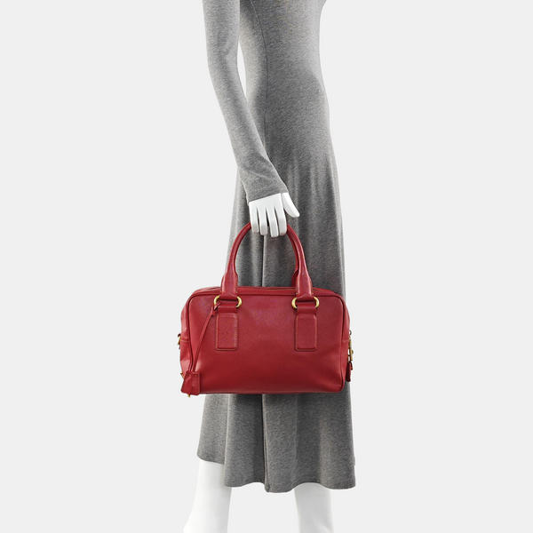 Suitcase Saffiano Calfskin Red