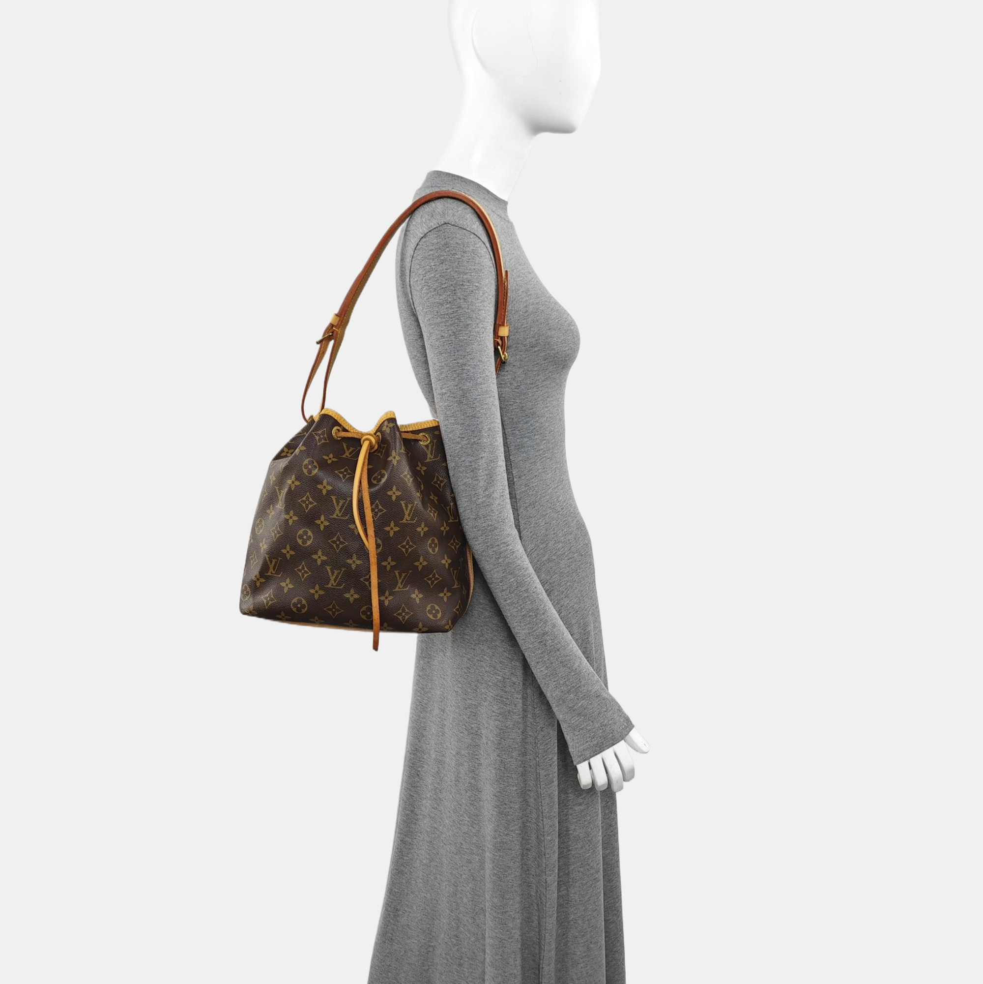 NÉONOÉ PM Monogram Coated Canvas Brown