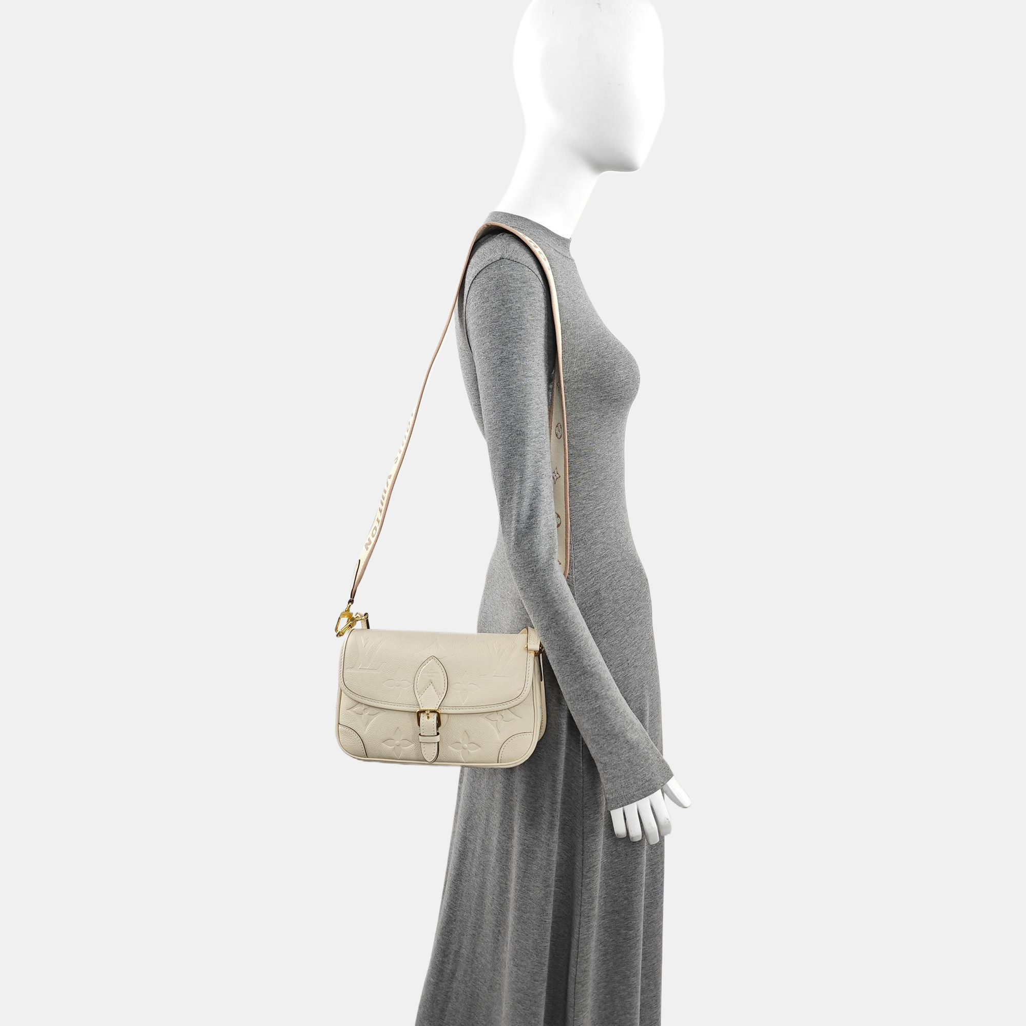 DIANE Monogram Calfskin Beige