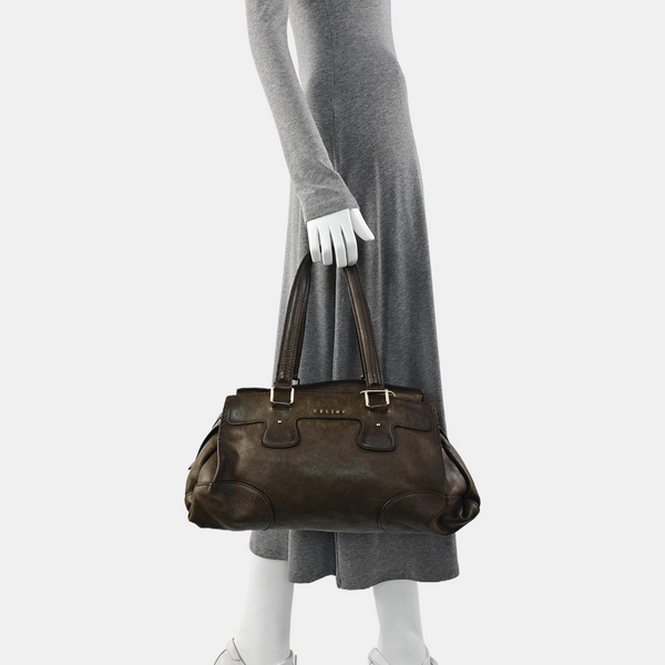 Calfskin Top Handle Bag Green