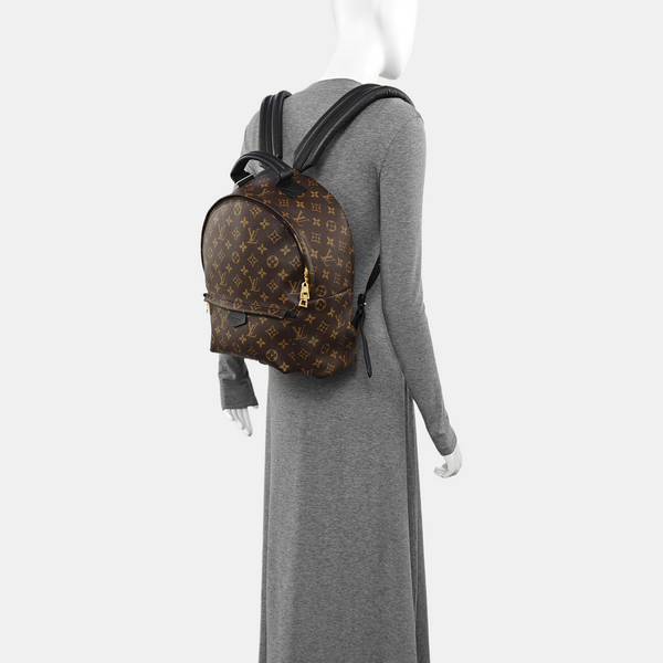 Monogram Coated Canvas Backpack Brown