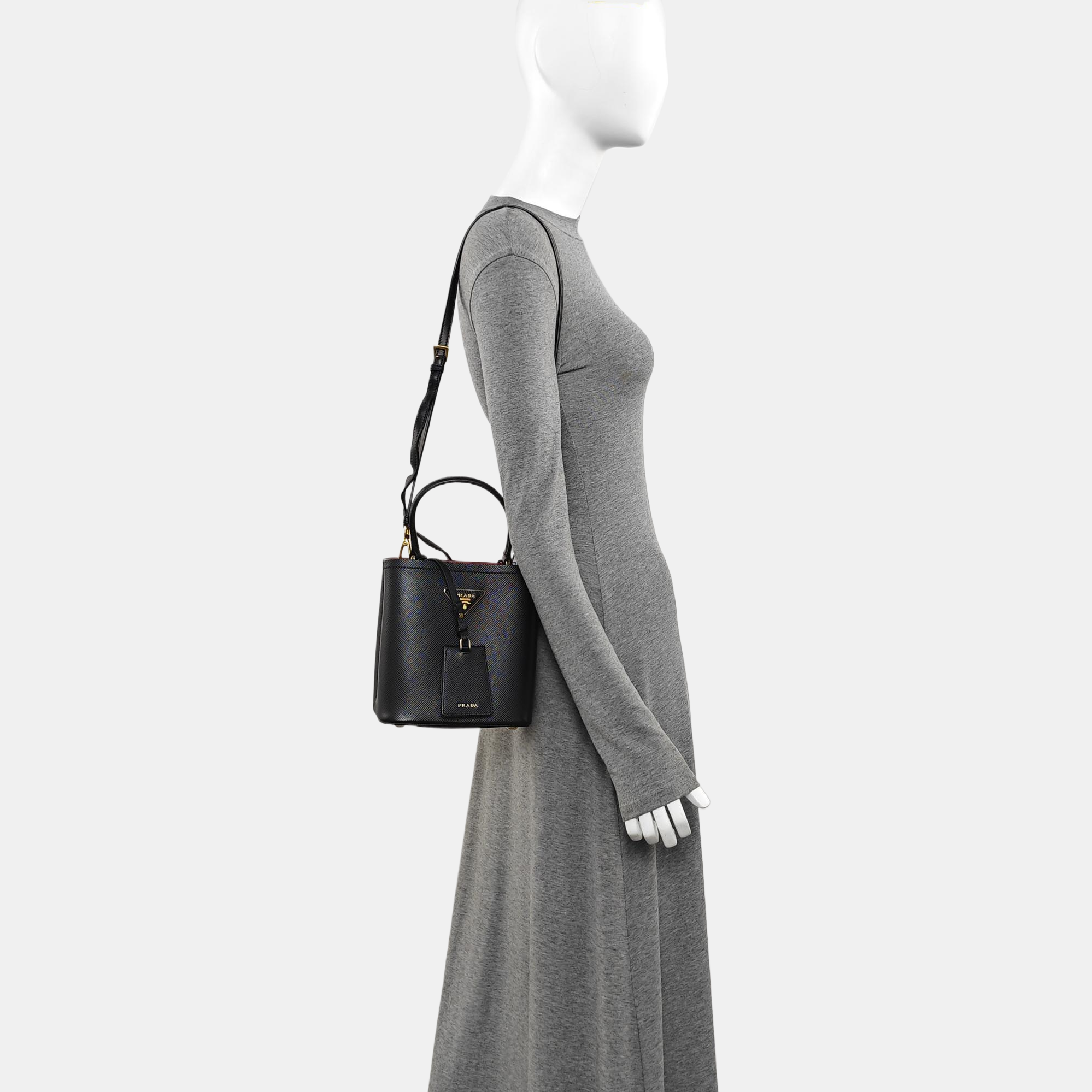 Panier Small Saffiano Calfskin Black