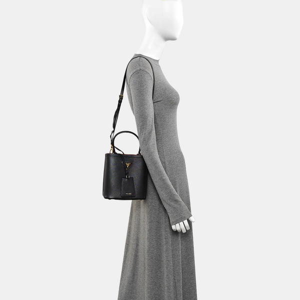 Panier Small Saffiano Calfskin Black