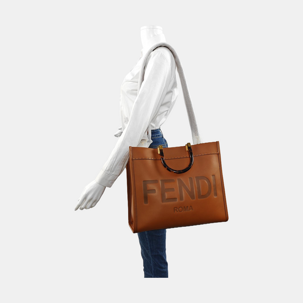 Authenticated pre-owned  Sunshine Medium Calfskin Brown - Tote Bag at Looply