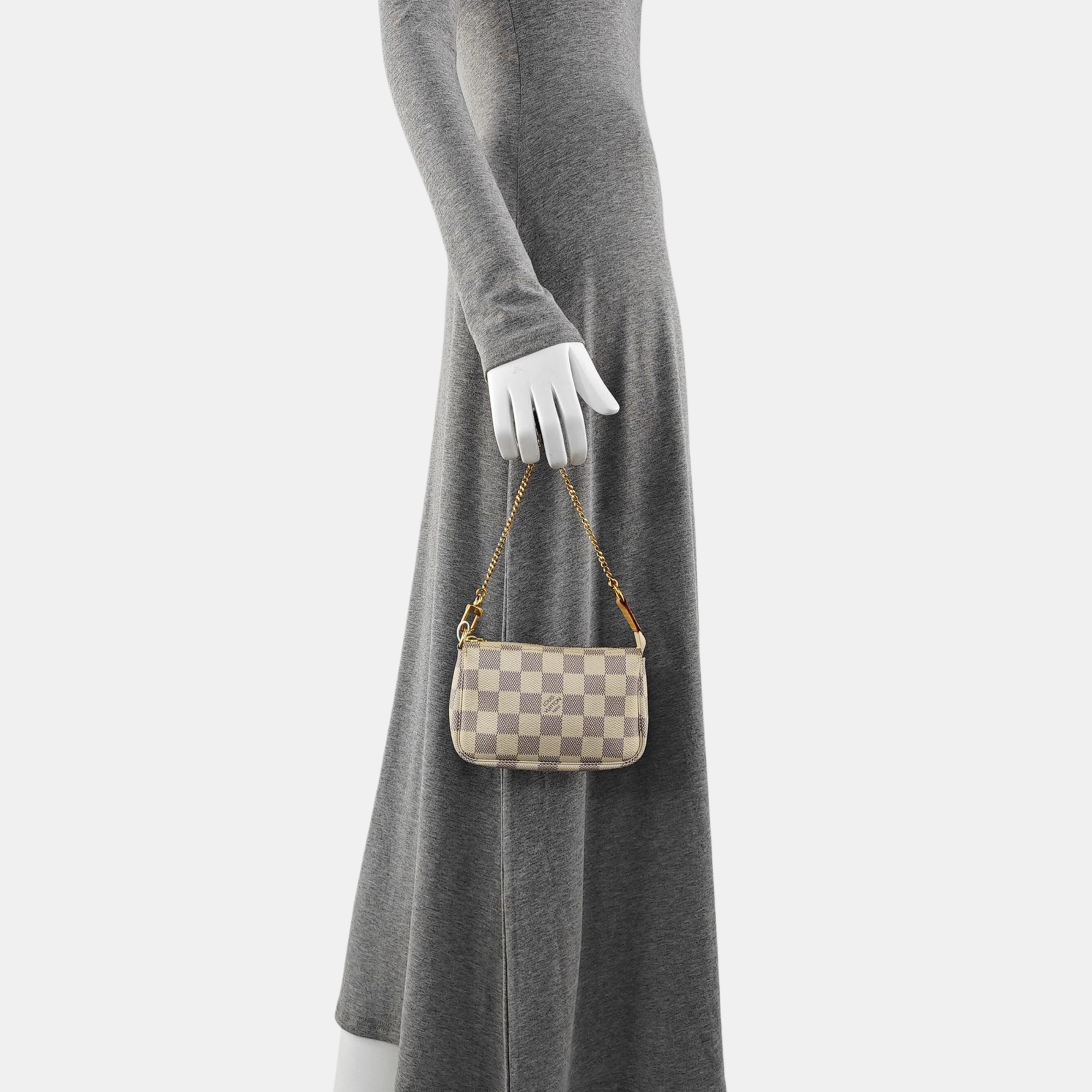 Authenticated pre-owned  ACCESSOIRES Mini Coated Canvas White - Top Handle Bag at Looply
