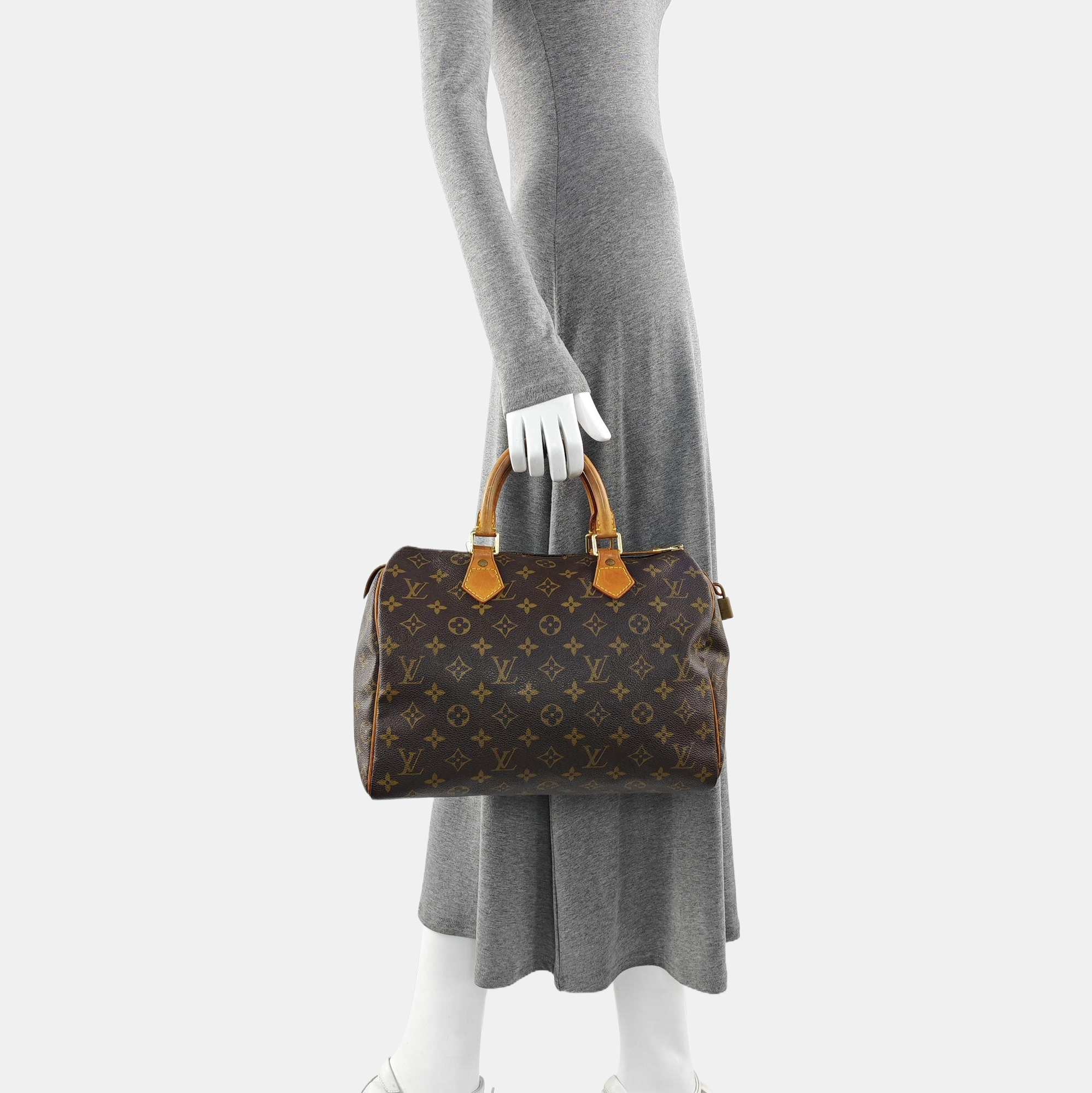 SPEEDY 30 Monogram Coated Canvas Brown