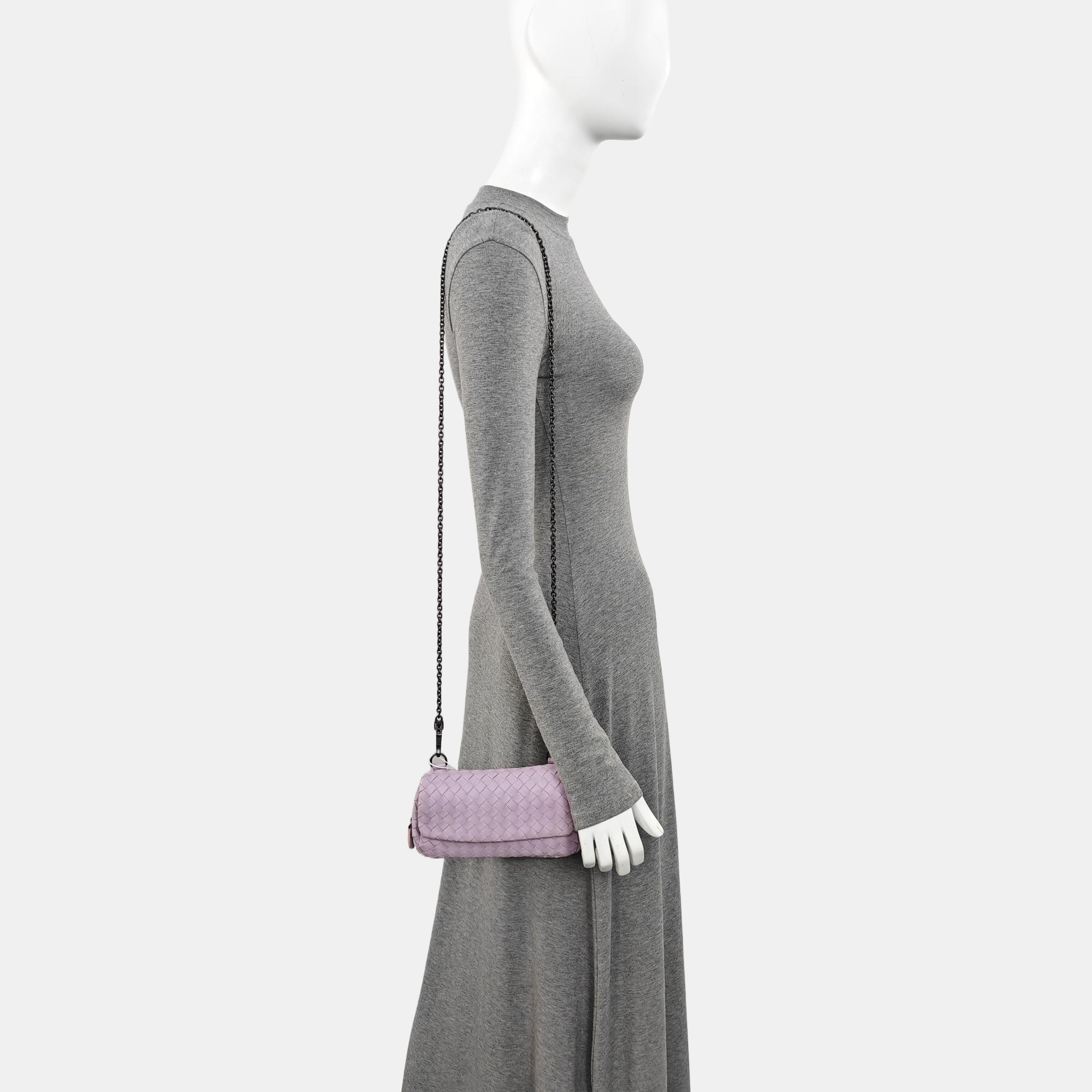 Lambskin Shoulder Bag Purple