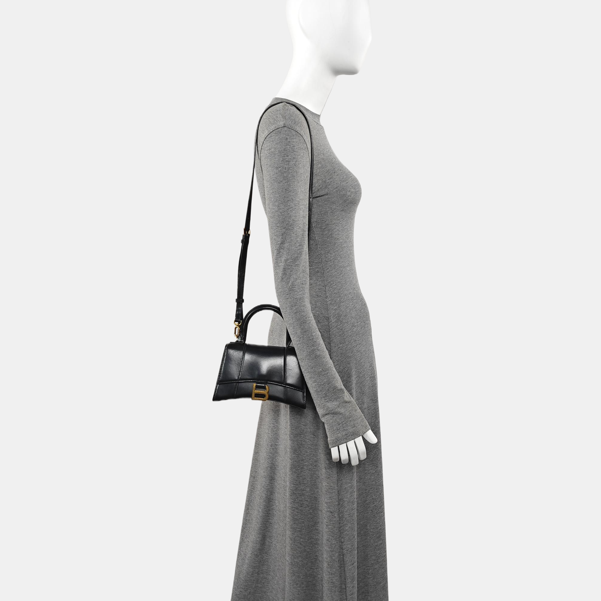 Hourglass XS Calfskin Black