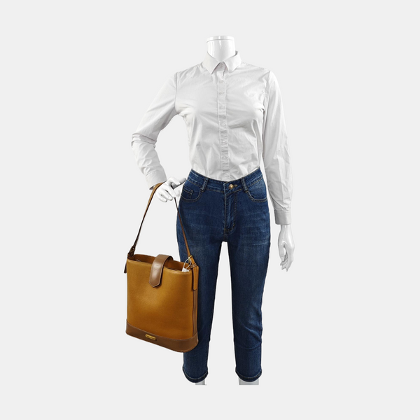 Calfskin Bucket Bag Brown