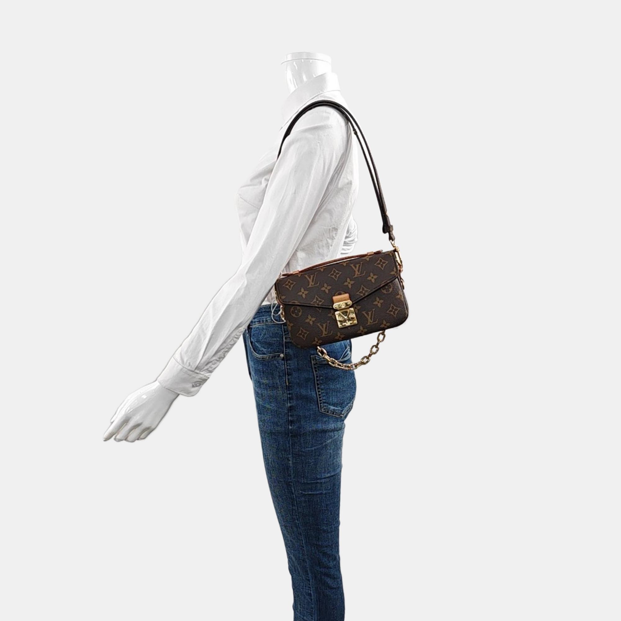 MÉTIS EAST WEST Monogram Coated Canvas Brown