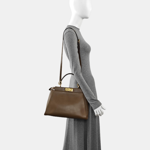 Peekaboo Medium Calfskin Brown