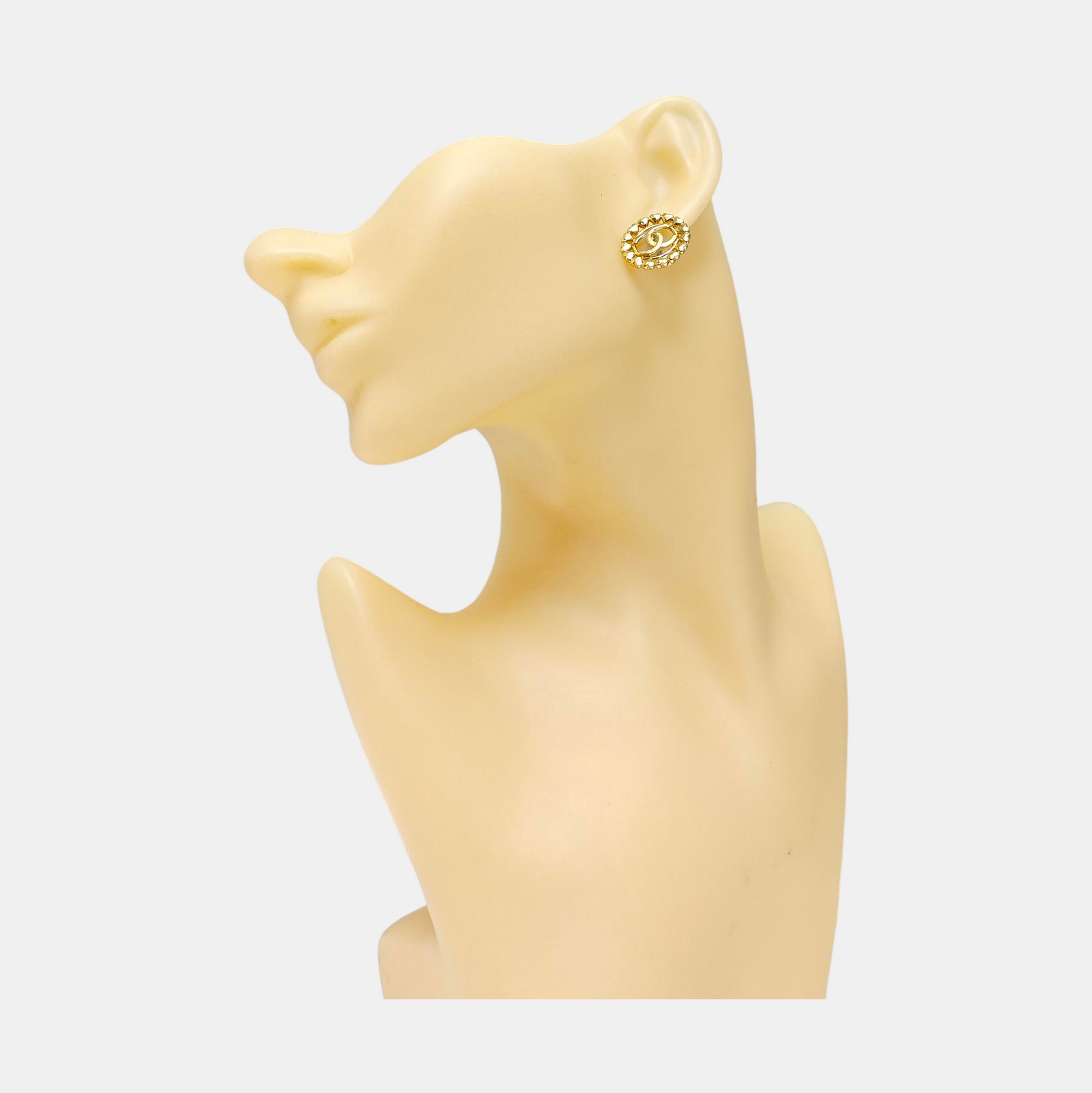 Metal Gold Stud Earrings