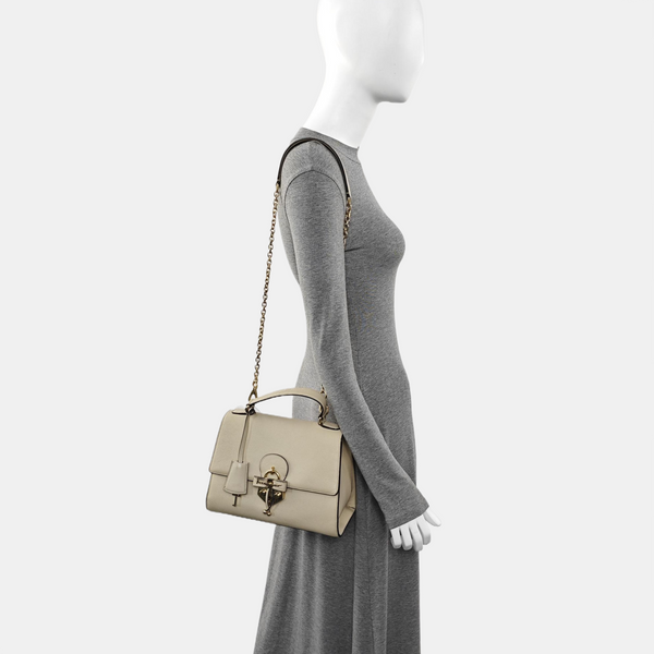 Calfskin Shoulder Bag Beige