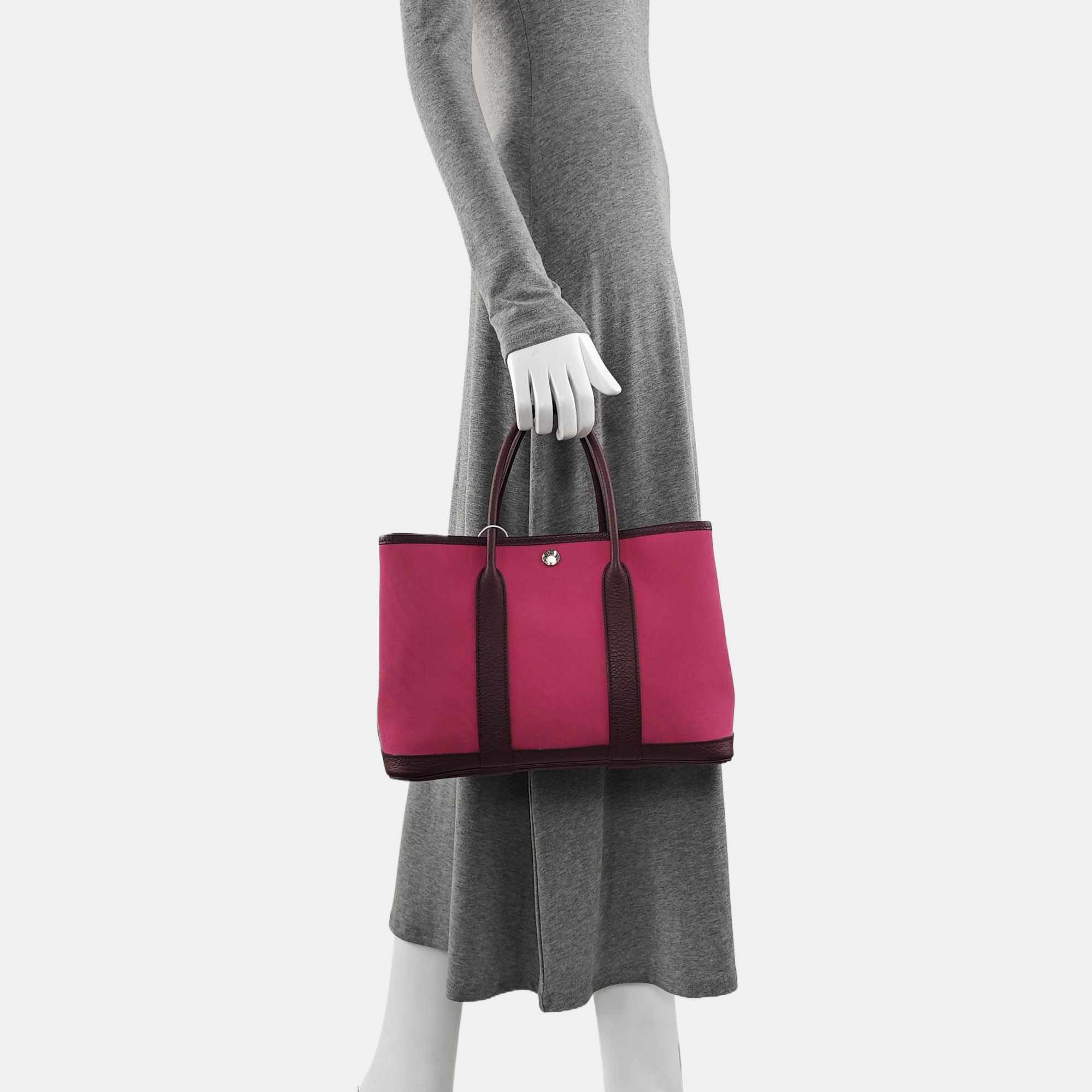 Authenticated pre-owned  Garden Party 30 Canvas Pink - Top Handle Bag at Looply
