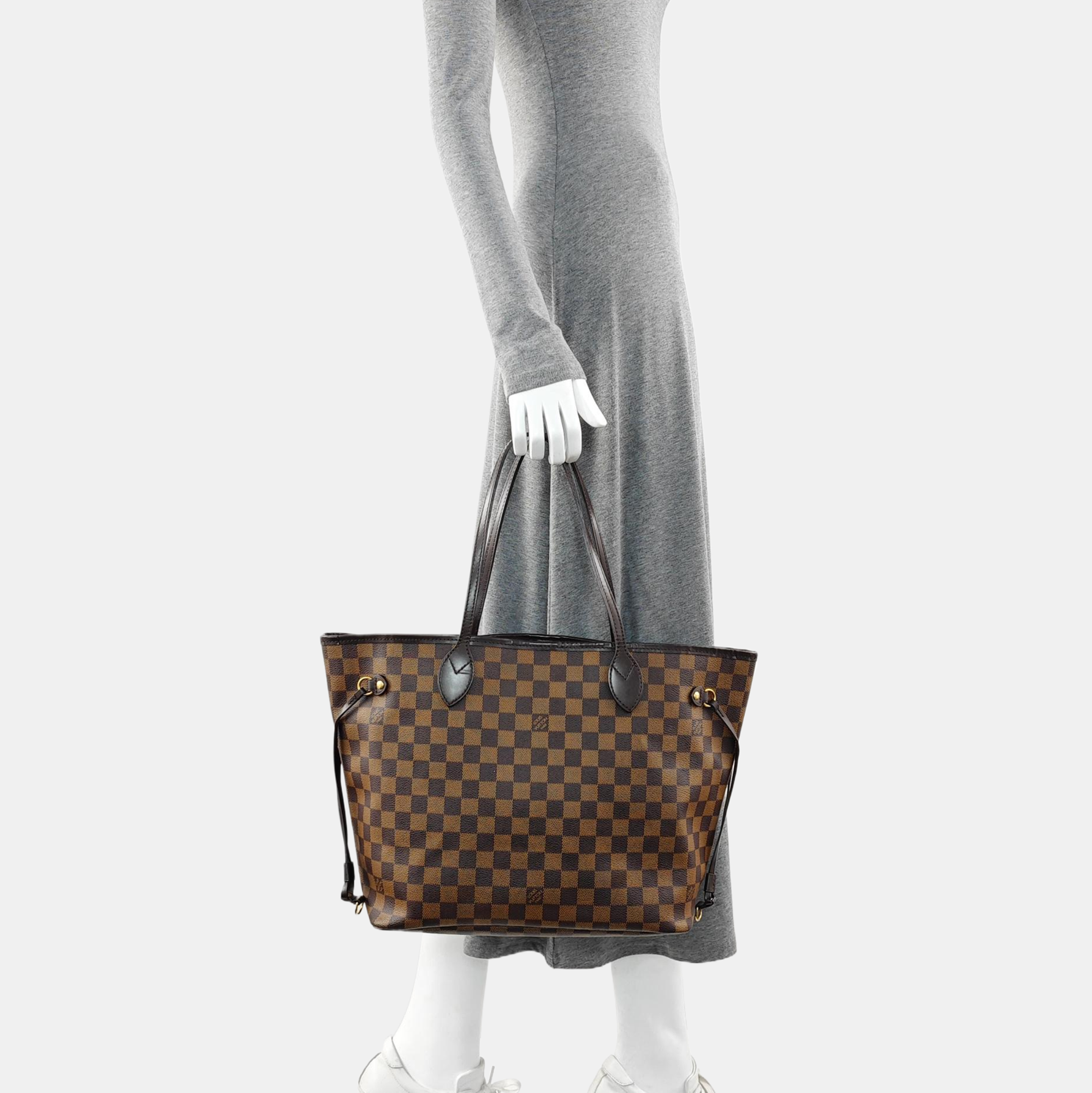 NEVERFULL MM Damier Ebene Coated Canvas Brown