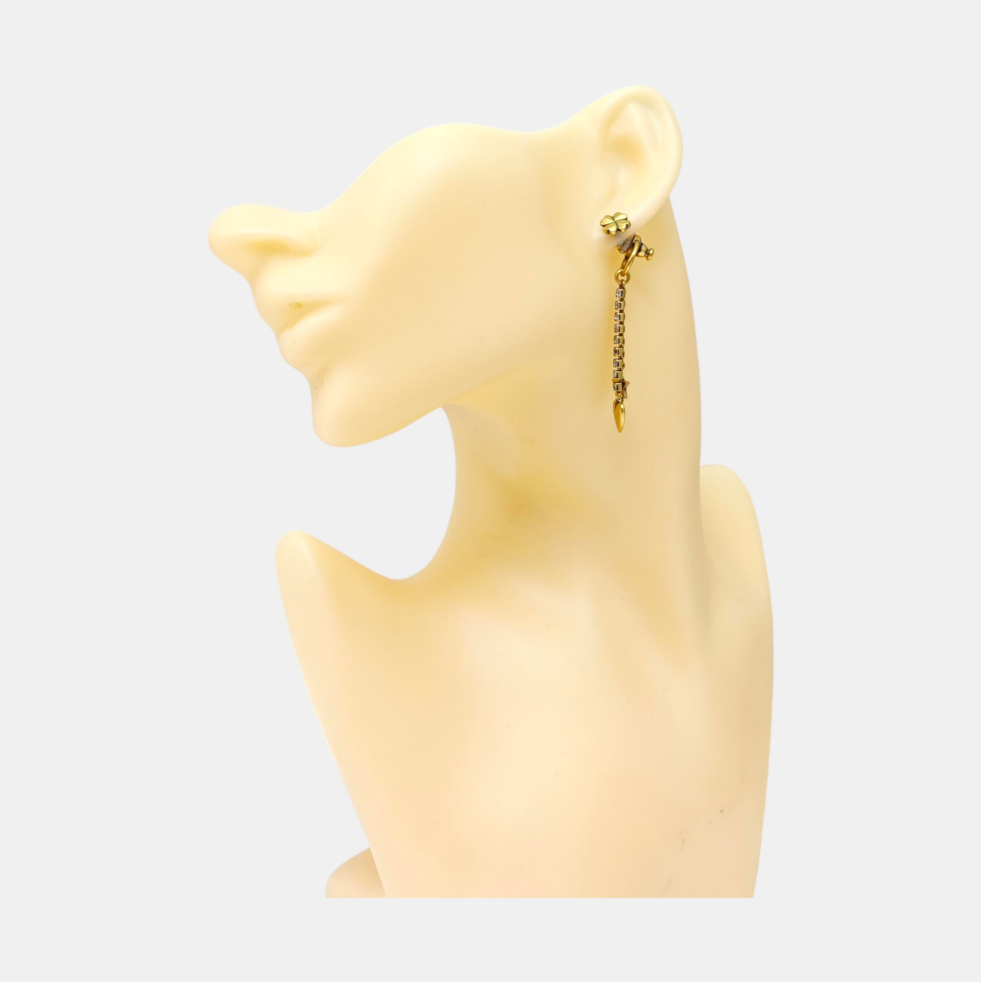 Lucky CD Metal Gold Stud Earrings