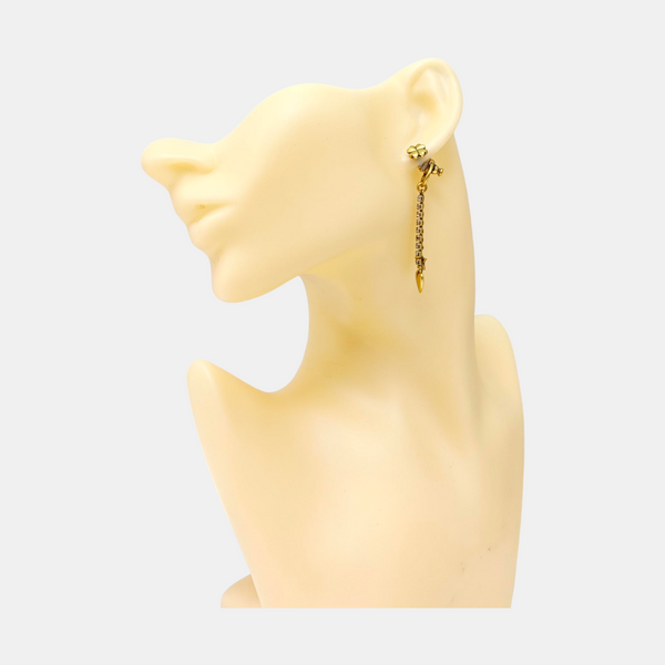 Lucky CD Metal Gold Stud Earrings