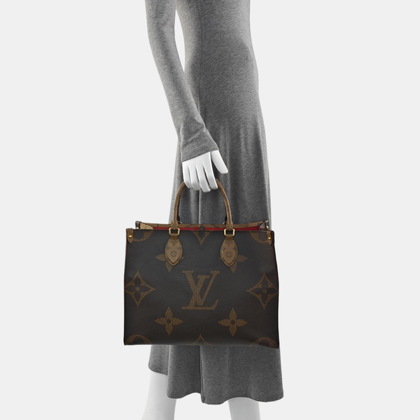 ONTHEGO MM Monogram Coated Canvas Brown