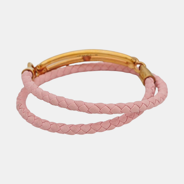 Brazalete Roulis de piel rosa