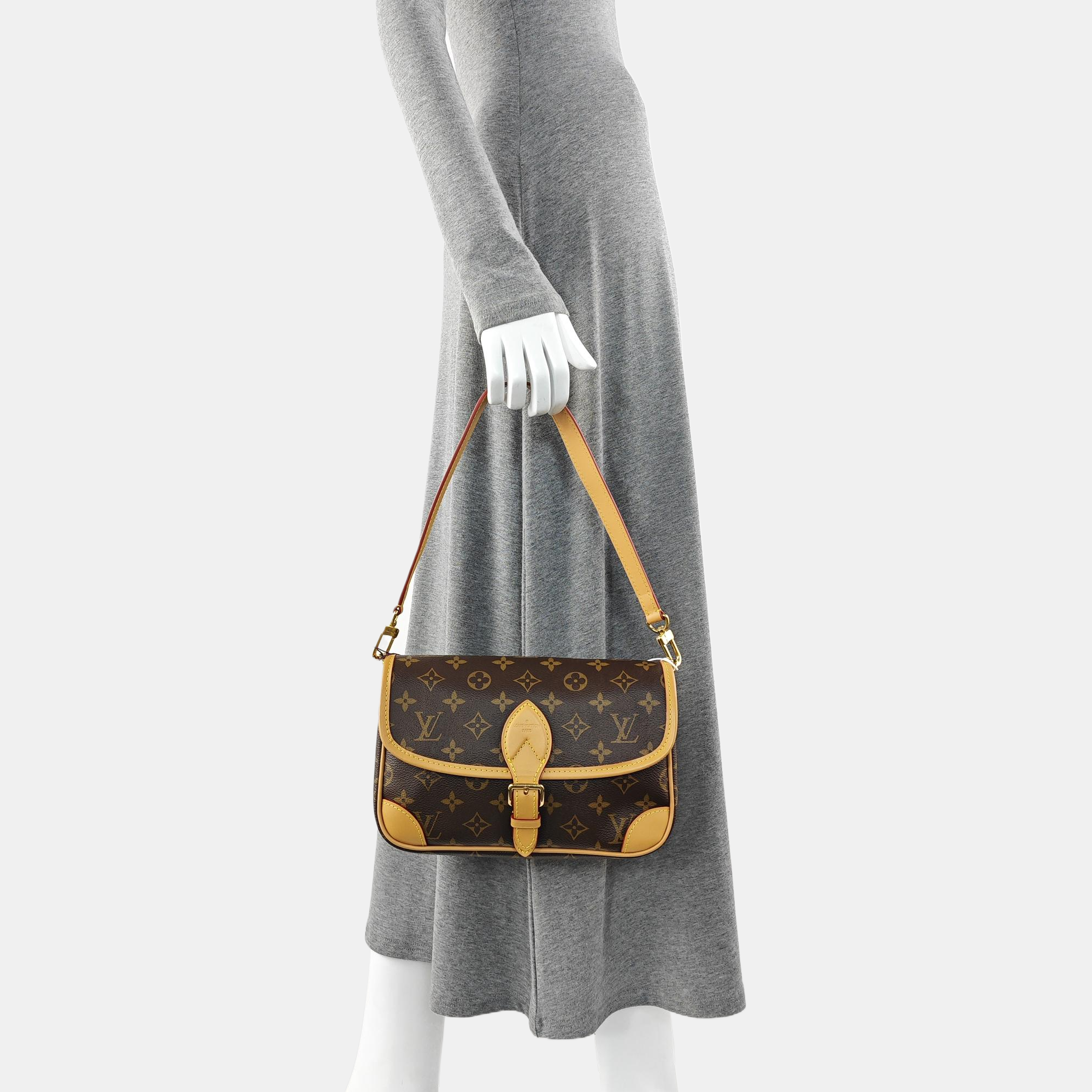 DIANE Monogram Coated Canvas Brown