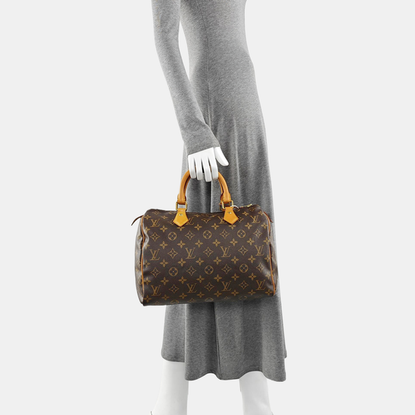 SPEEDY 30 Monogram Coated Canvas Brown