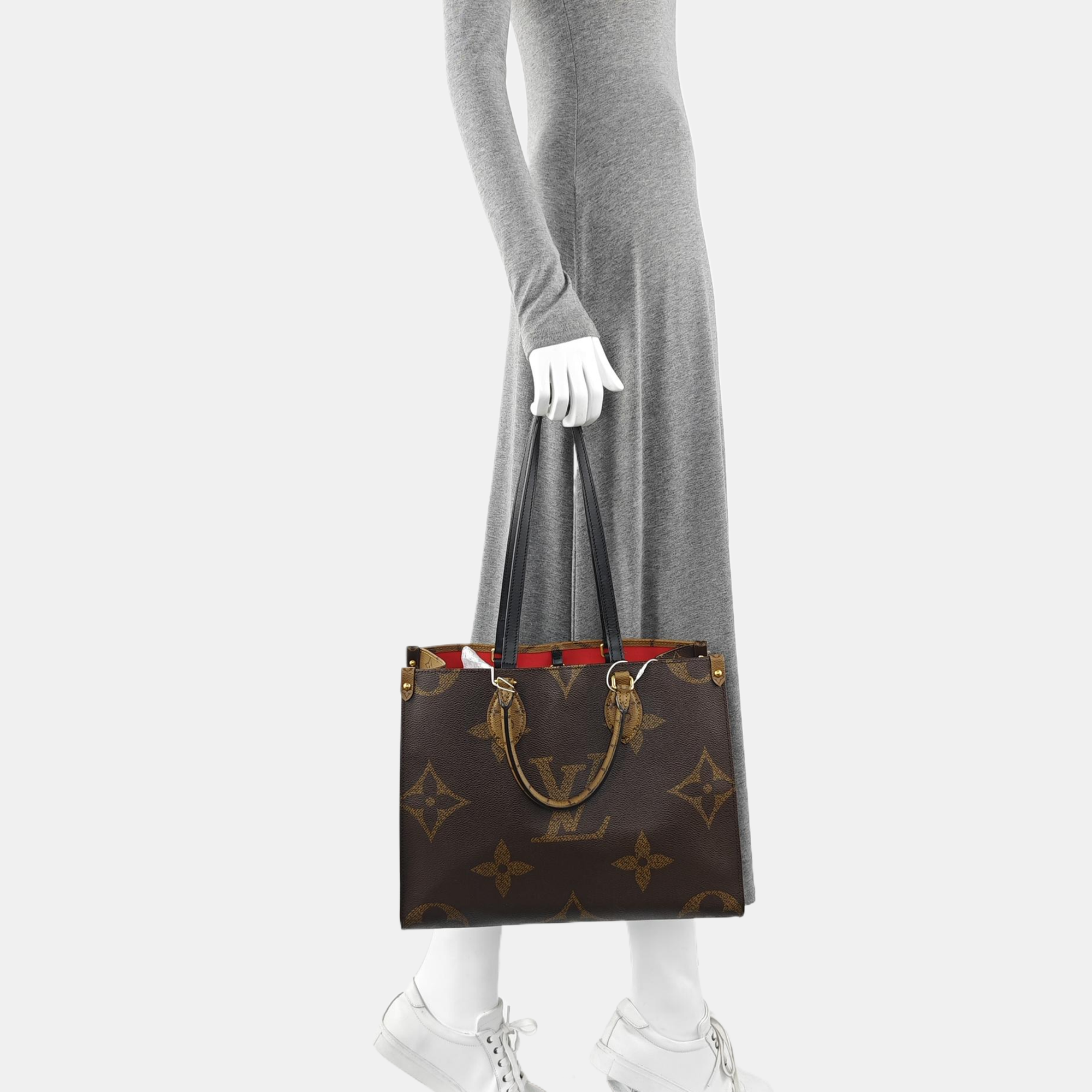 ONTHEGO MM Monogram Coated Canvas Brown