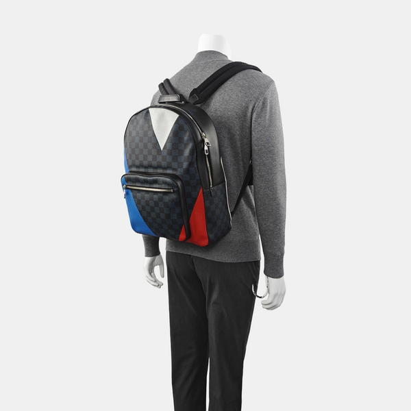 JOSH Damier Graphite Coated Canvas Black