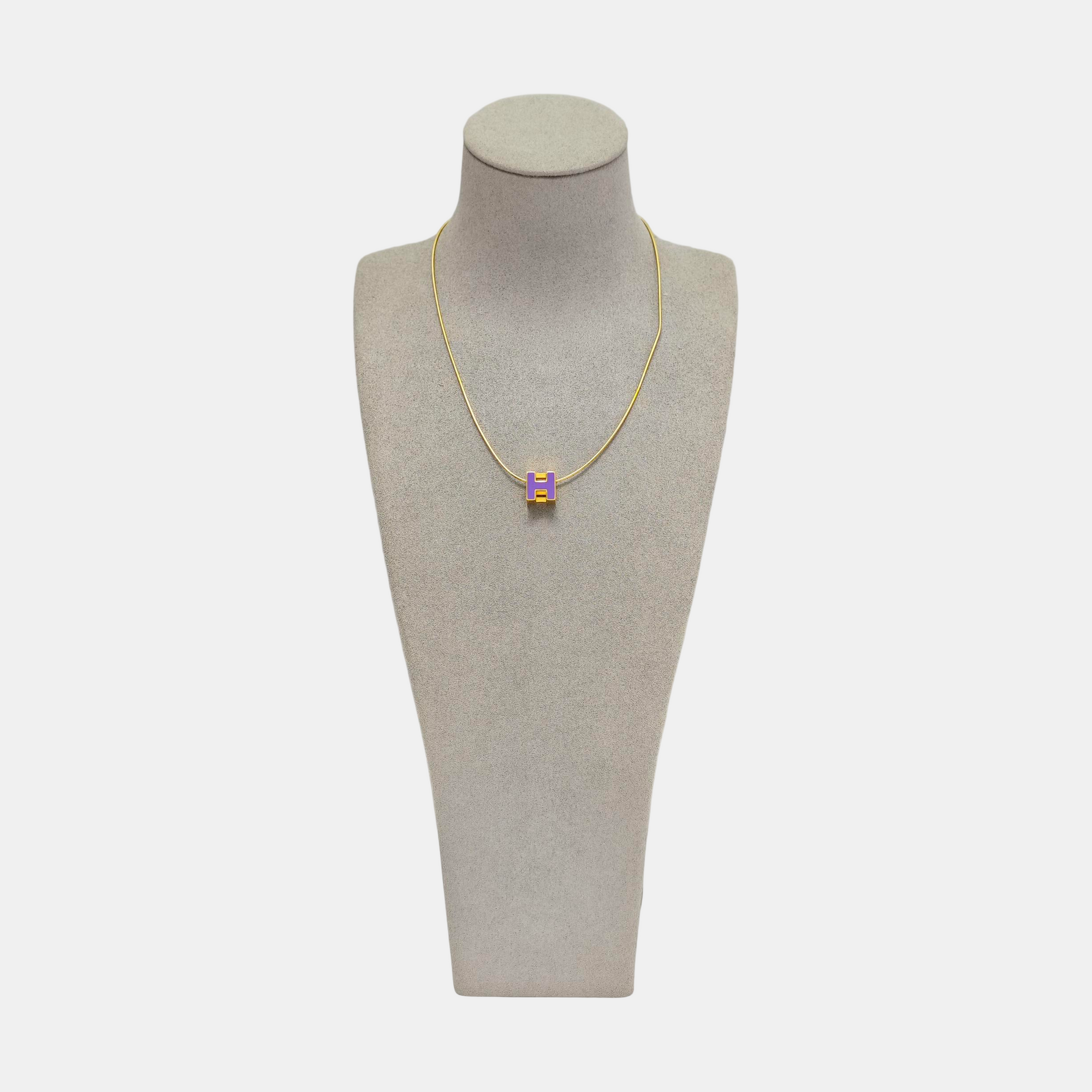 Cage D'h Metal Purple Necklace