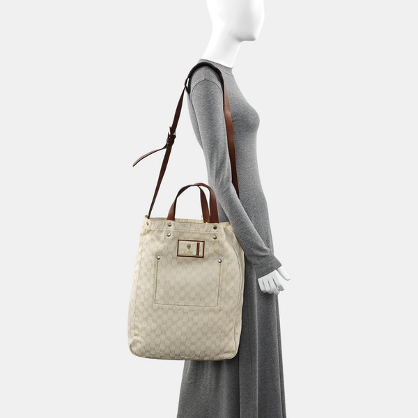 Monogram Canvas Shoulder Bag White