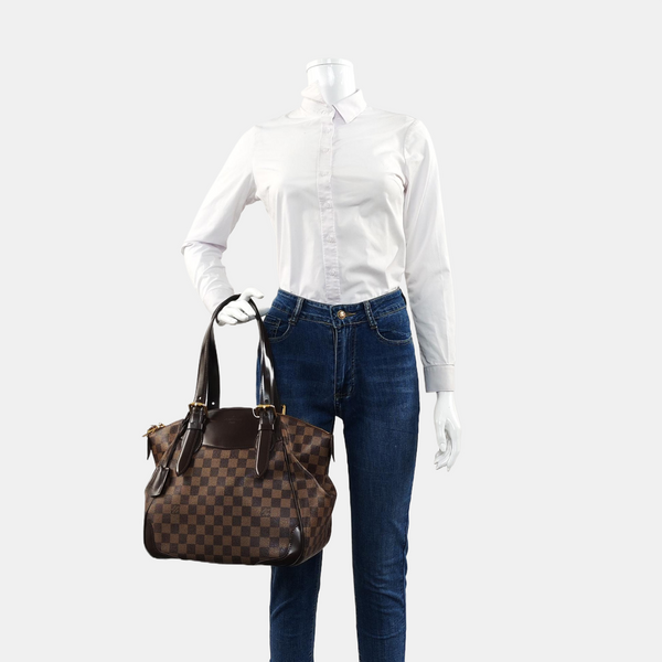 VERONA MM Damier Ebene Coated Canvas Brown
