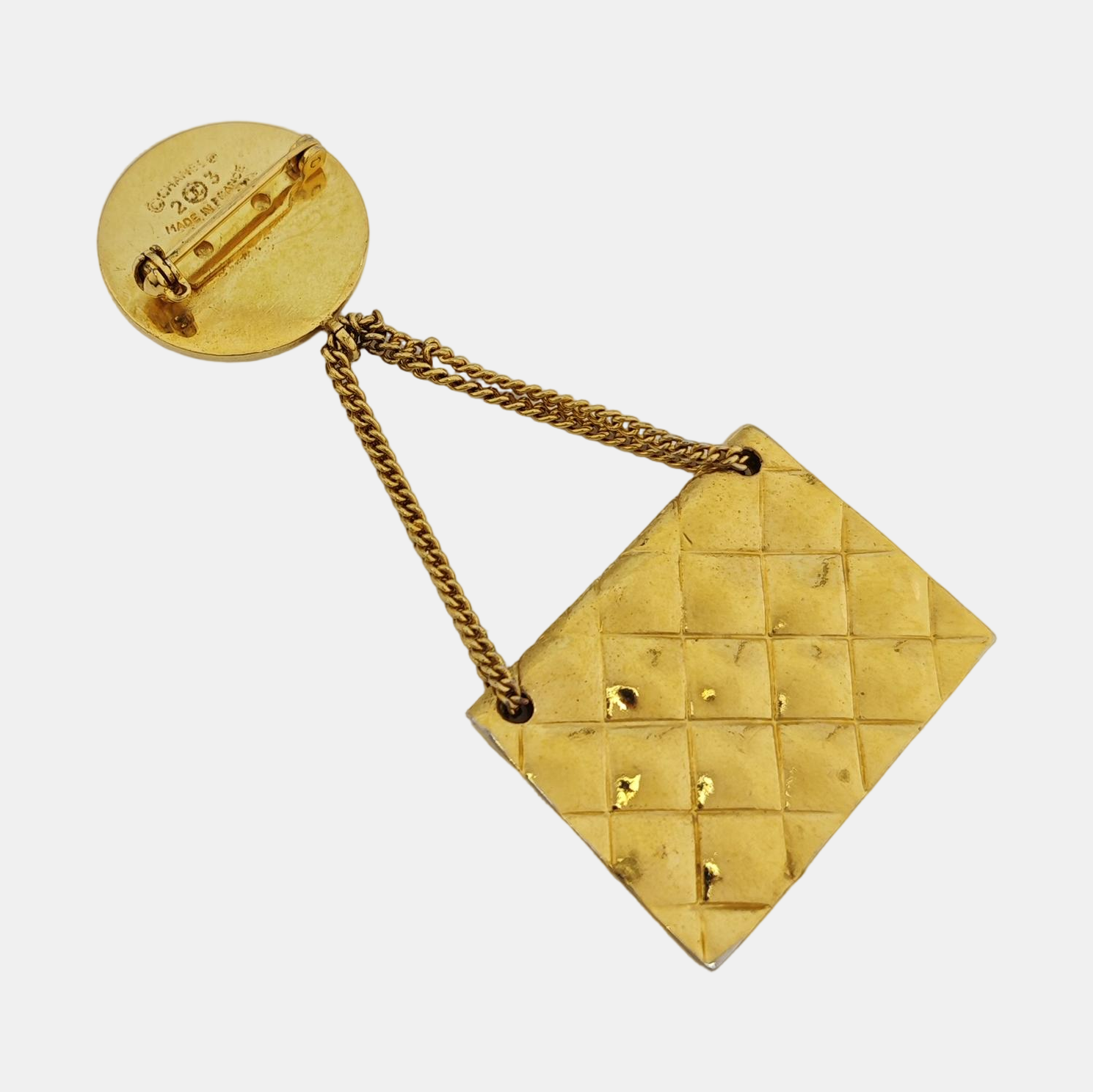 Metal Gold Brooch