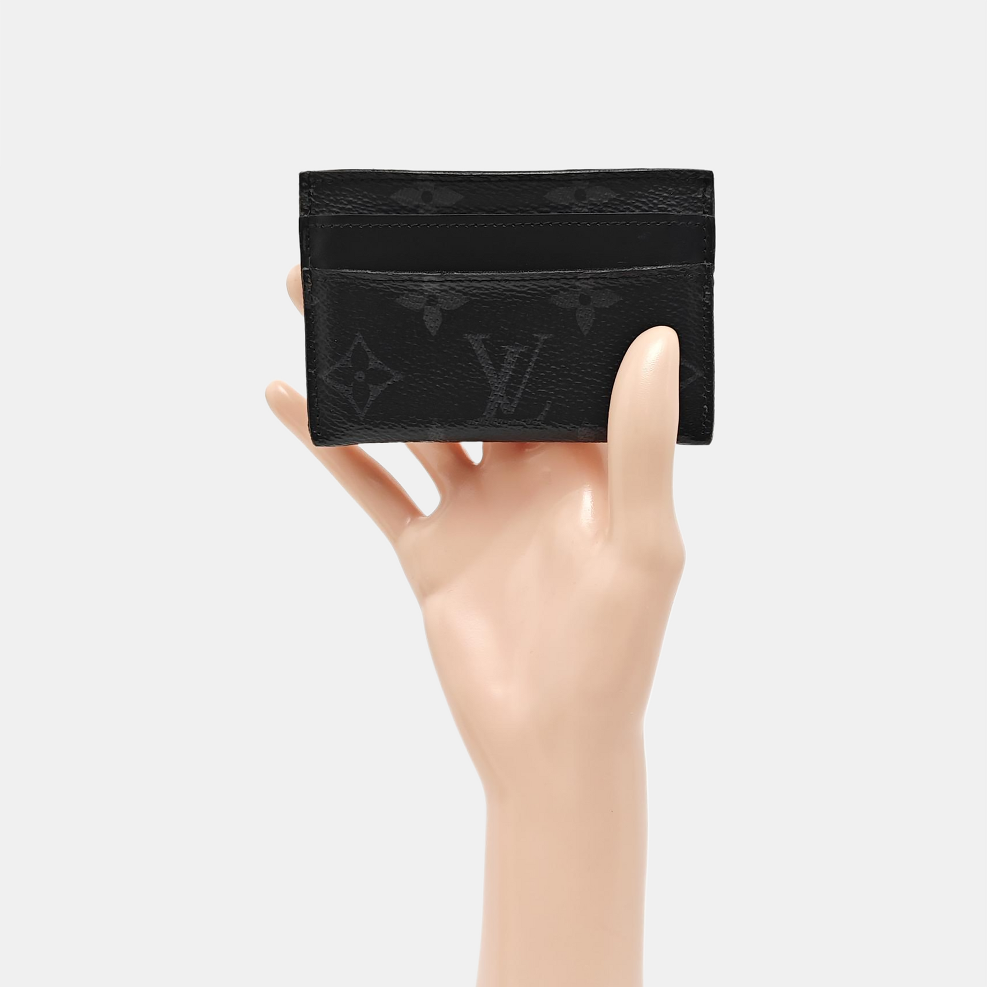Monogram Coated Canvas Clutch Black
