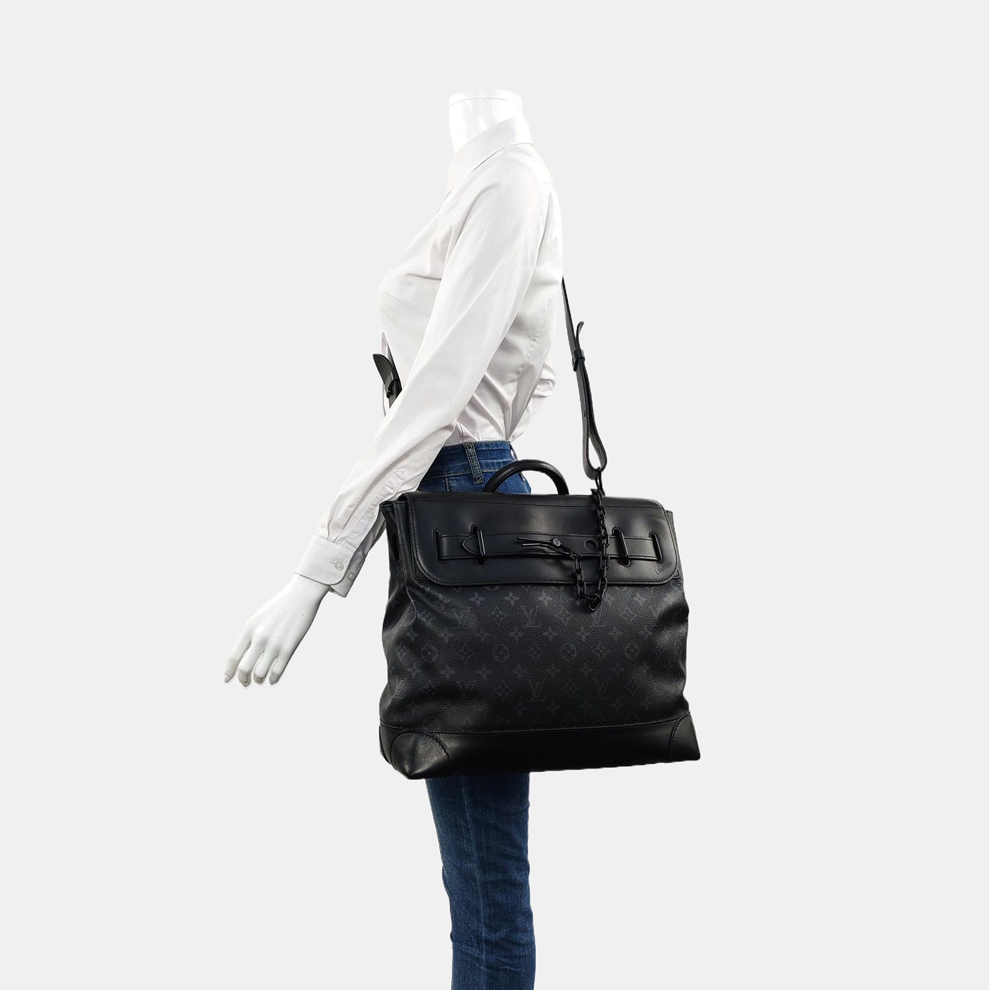 STEAMER Monogram Coated Canvas Black