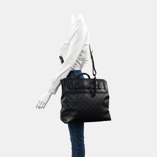 STEAMER Monogram Coated Canvas Black