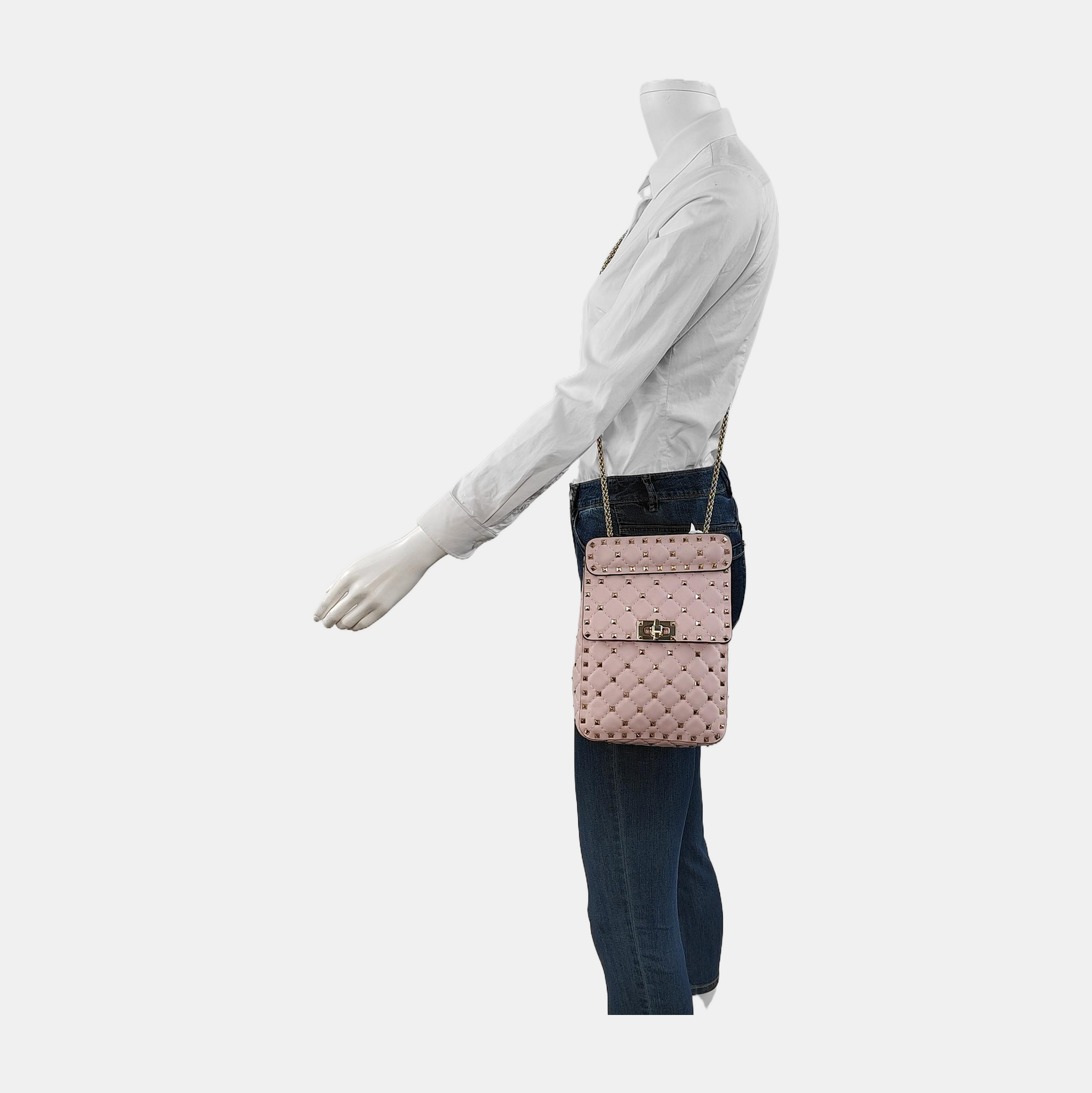 Quilted Calfskin Shoulder Bag Pink