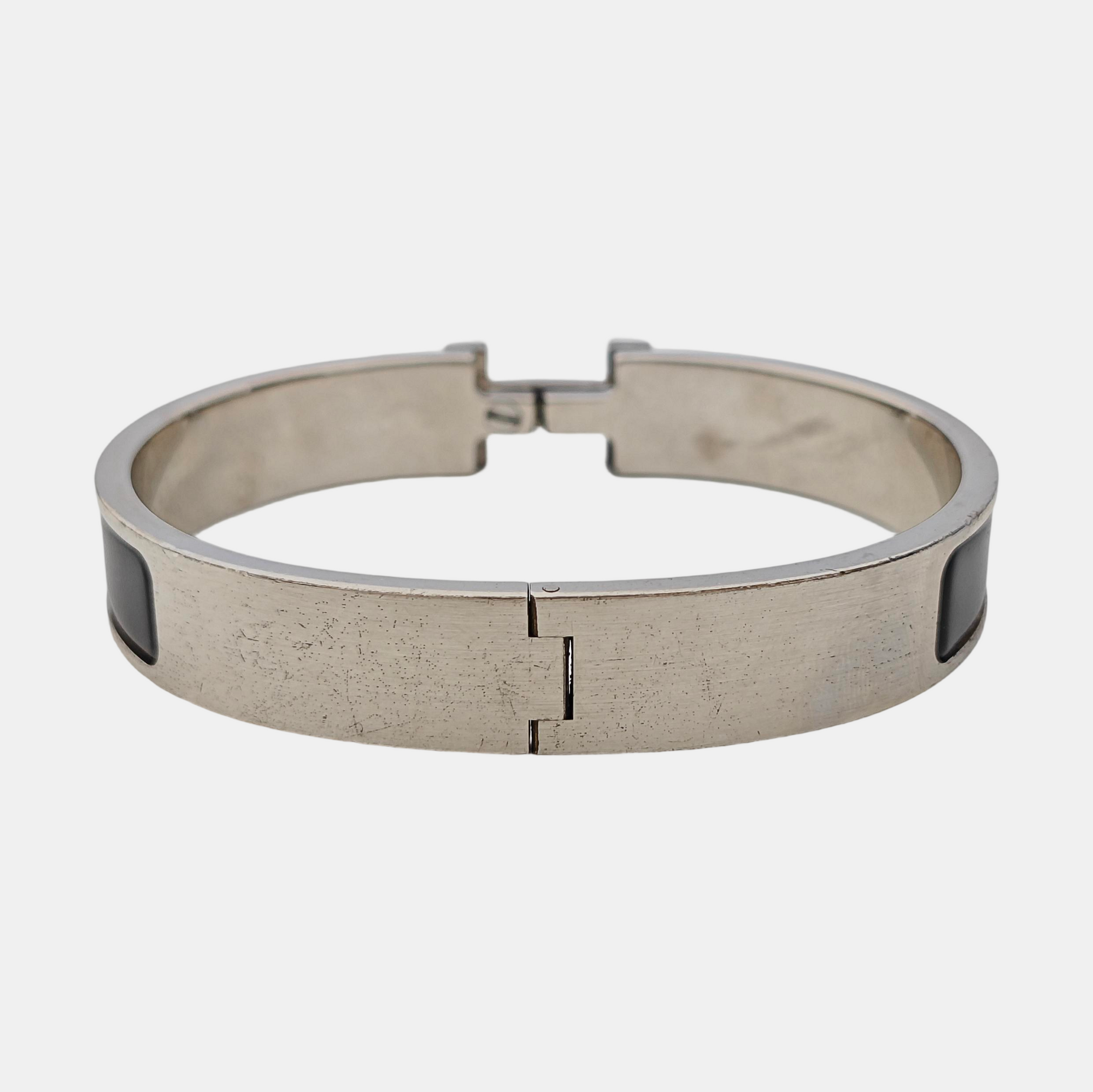 Clic Hh Metal Silver Bangle