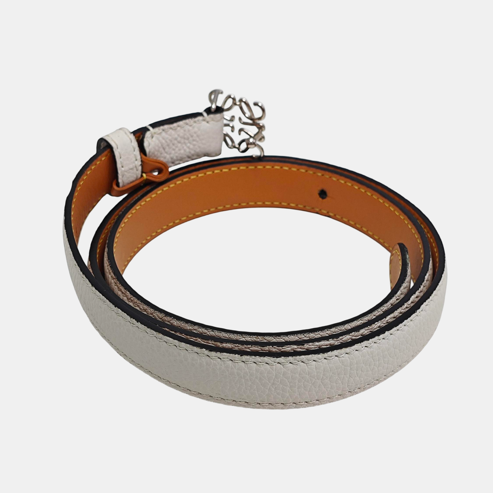 Leather Belt White