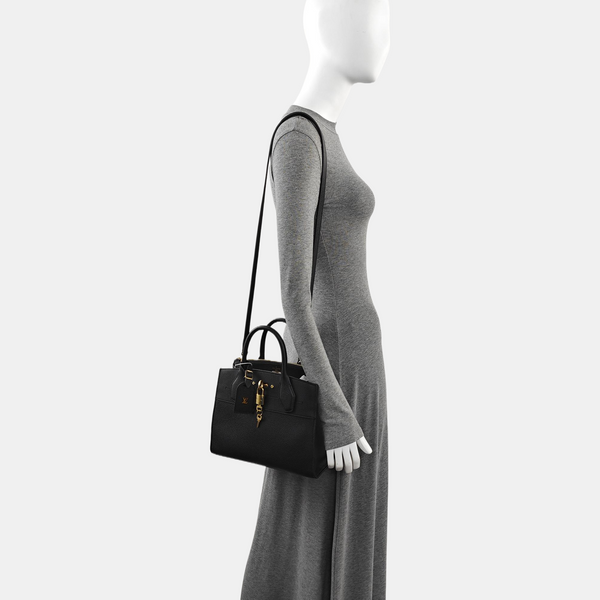CITY STEAMER PM Calfskin Black