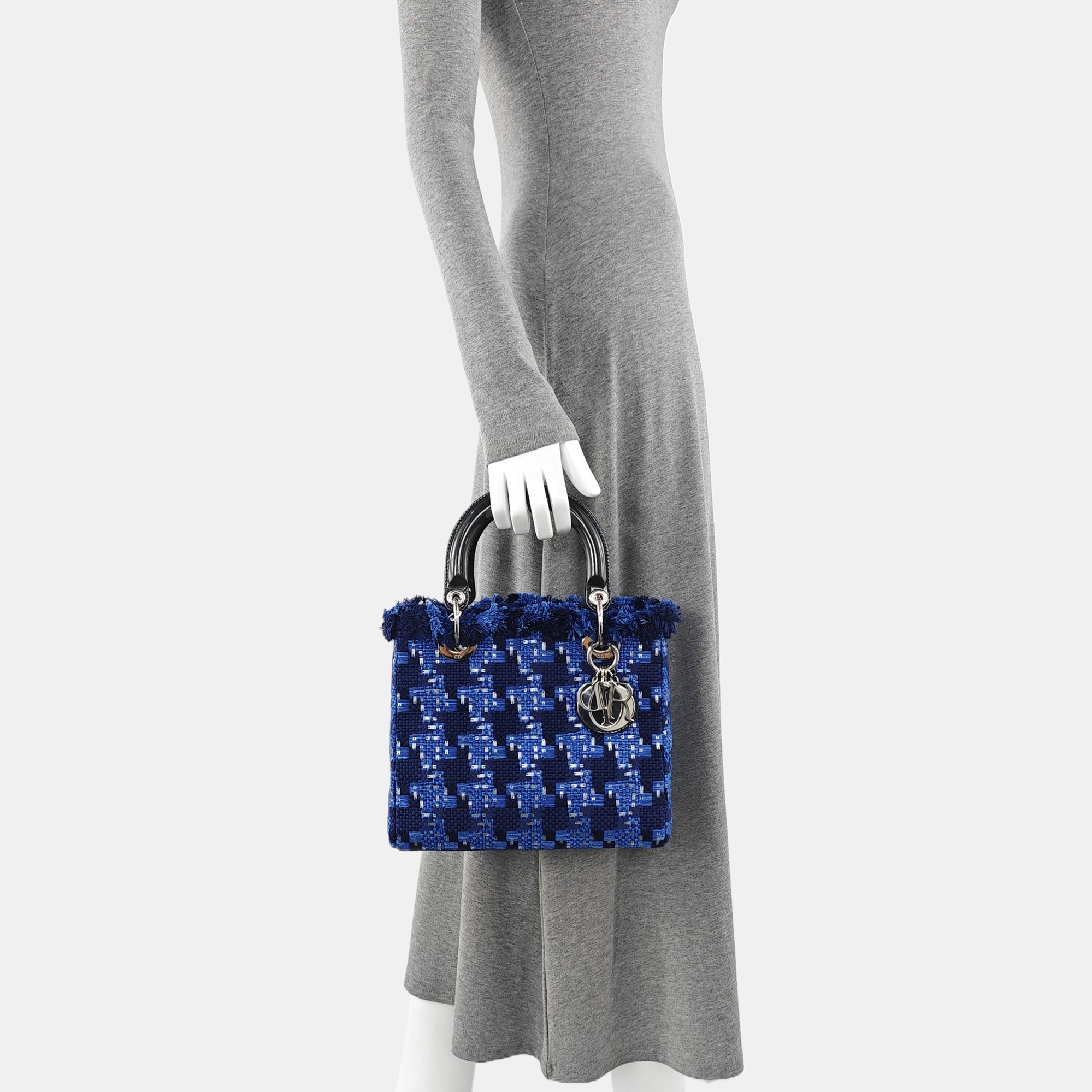 Lady Dior Medium Fabric Blue