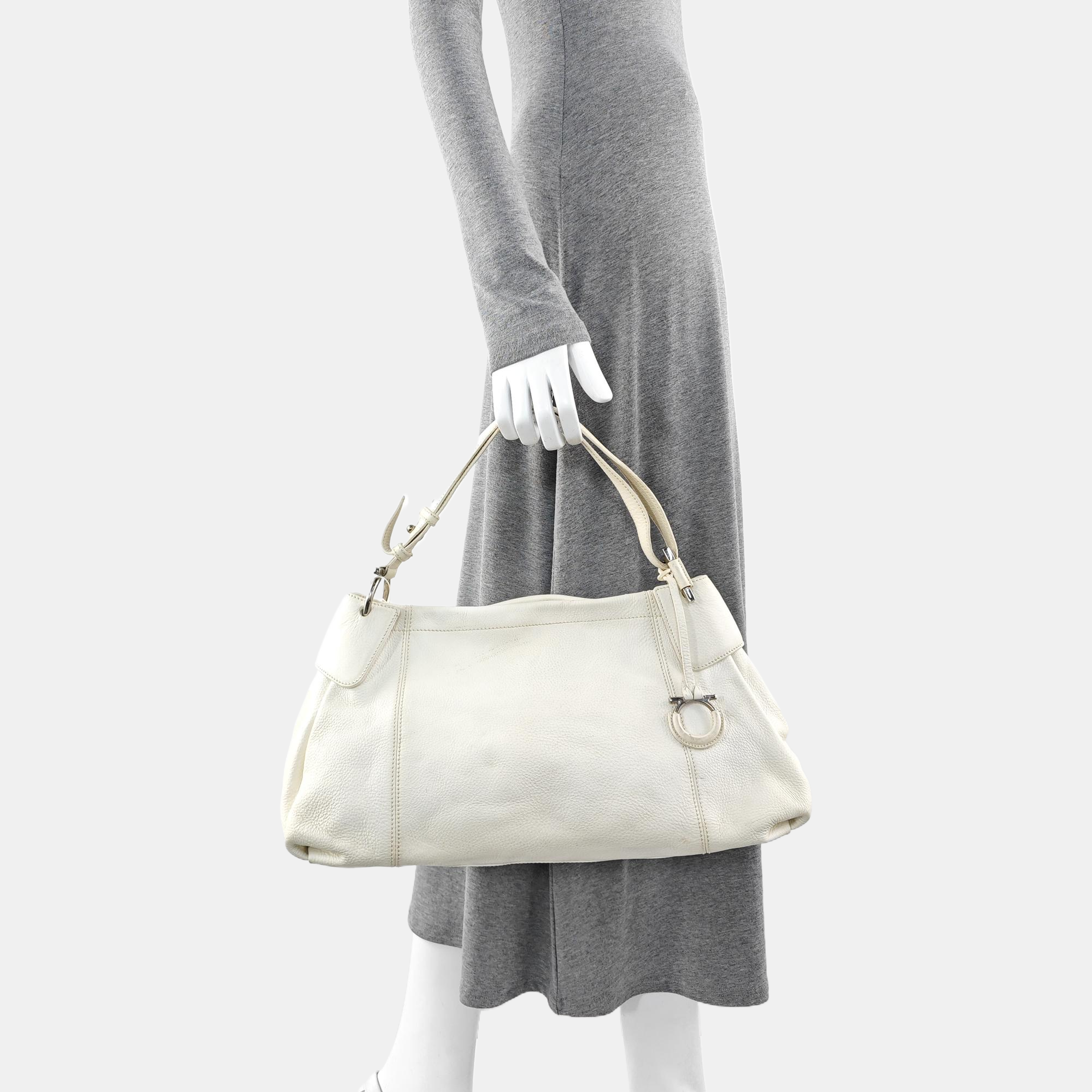 Calfskin Top Handle Bag White