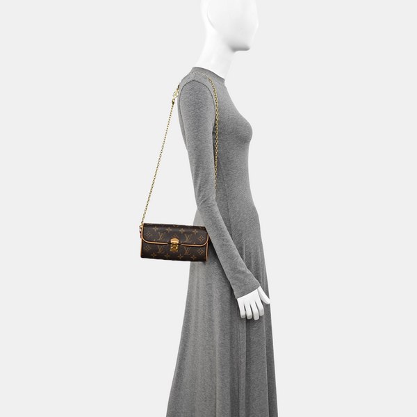 Pochette Camille Monogram Coated Canvas Brown