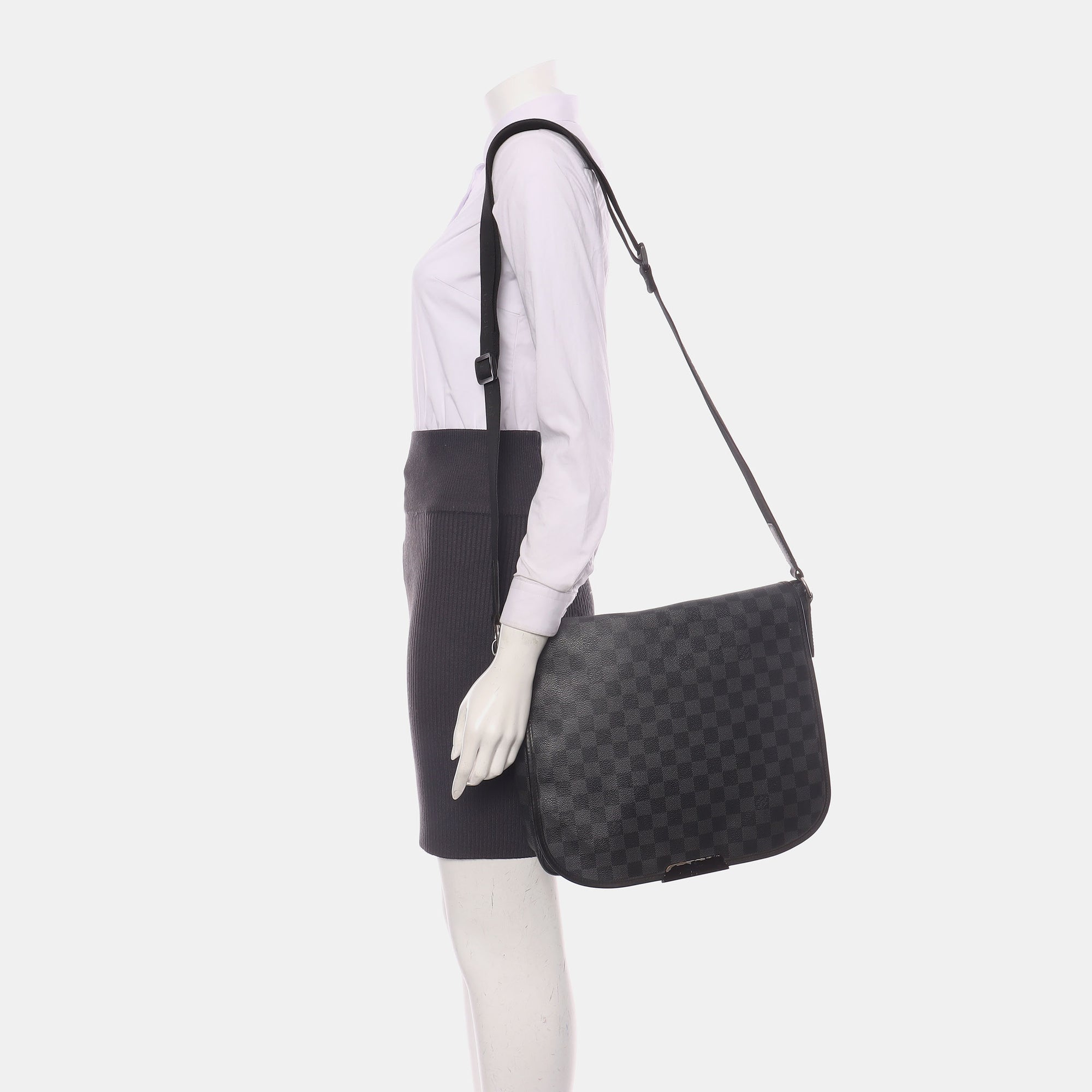 DANIEL Damier Graphite Coated Canvas Gray