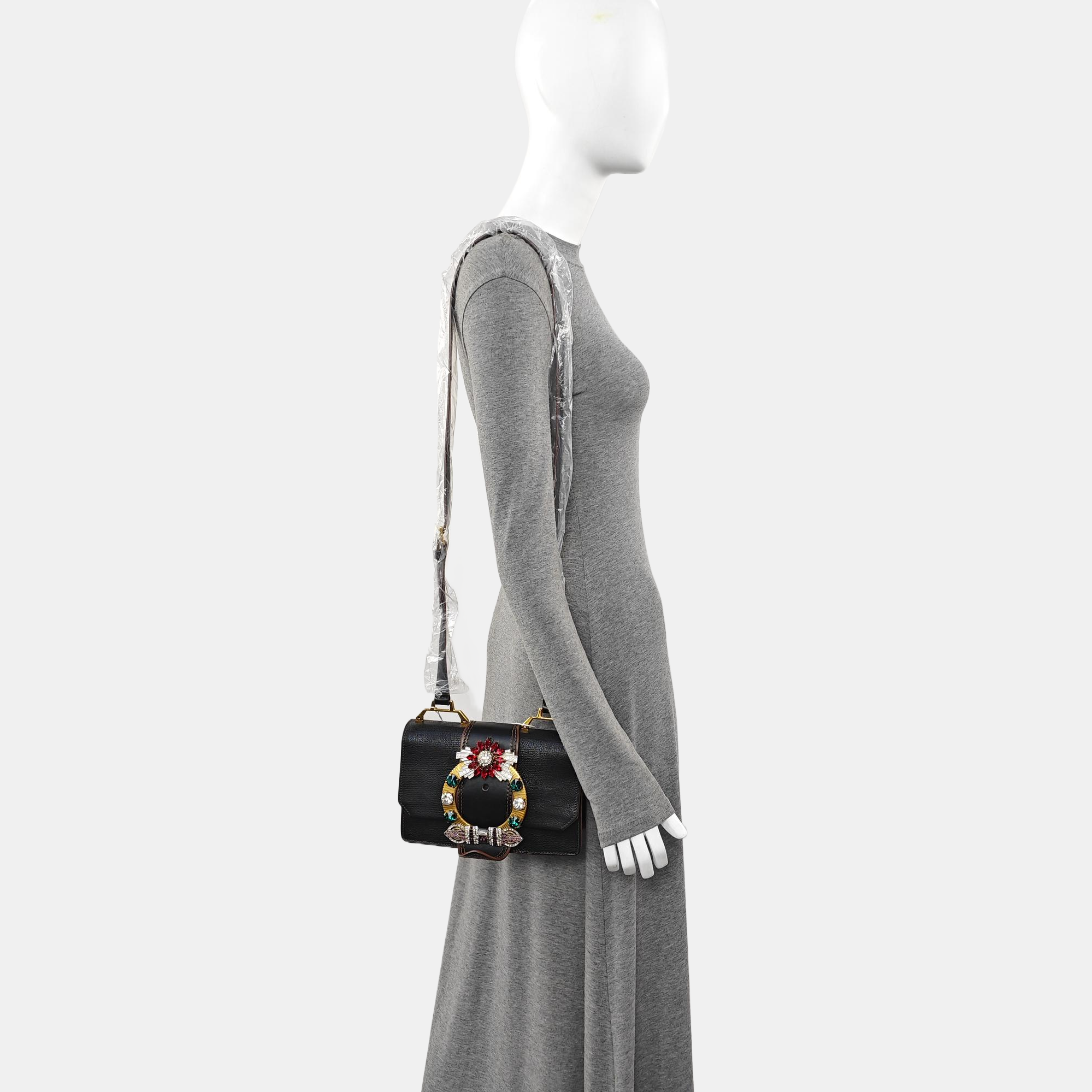 Miu Lady Lambskin Black